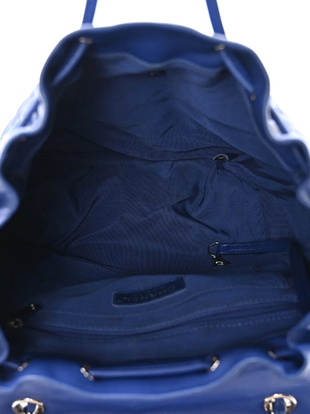 Chanel Lambskin Quilted Large Urban Spirit Backpack Blue Shoulder Bag Sling - Picture 6 of 10